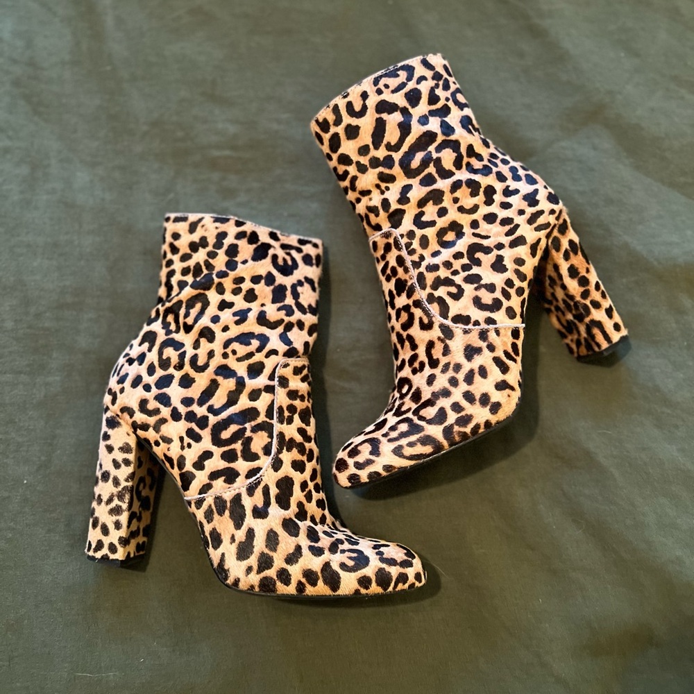 Steve Madden - Leopard Print Women's Ankle Boots